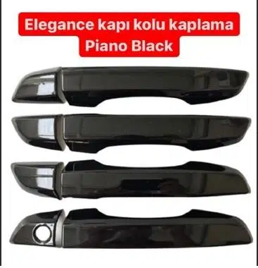 CİVİC FC5 İÇİN UYUMLU DIŞ KAPI KOLU PİANO BLACK PARLAK SİYAH 2016-2021 