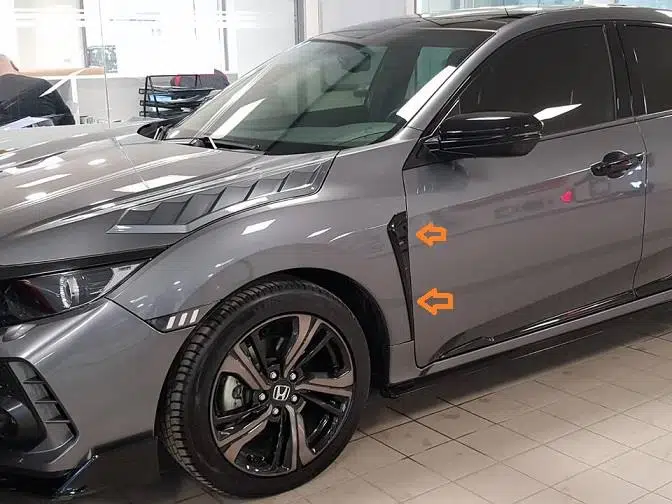 Oled Garaj Honda Civic FC5 İçin Uyumlu Yan Çamurluk Çıtası Izgara