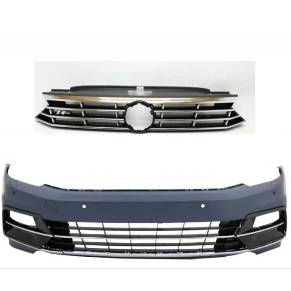 Volkswagen Passat B8 İçin Uyumlu R-Line Ön Tampon & Panjur Set 2015+