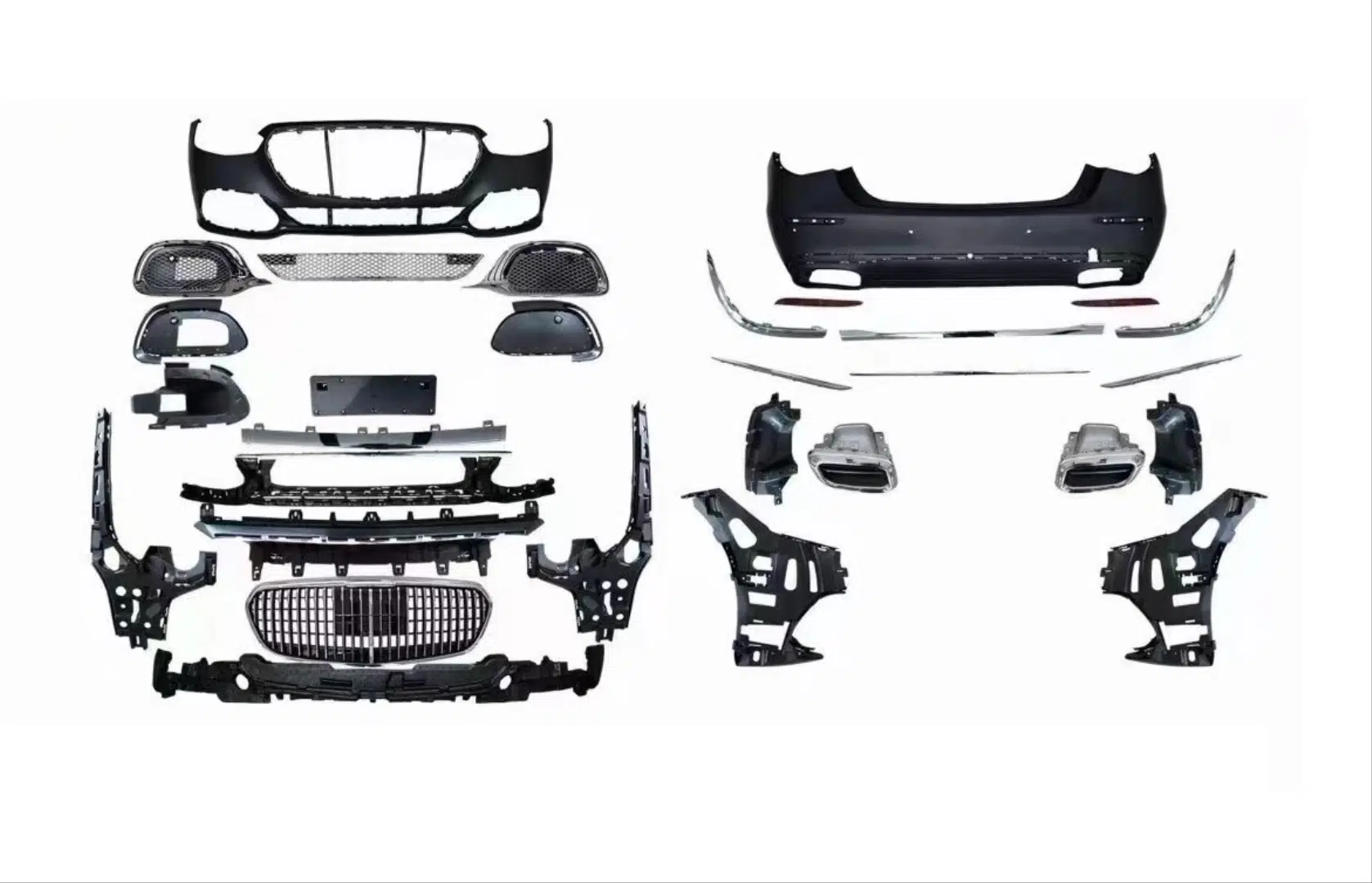 W223 S SERİSİ 2021+ MAYBACH BODY KIT (KROM SİS KAPAKLI)